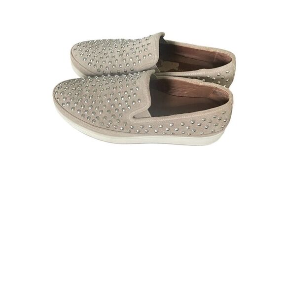 Donald Pliner Women’s Studded Slip on Loafer Gray   Size 8M - Picture 2 of 13